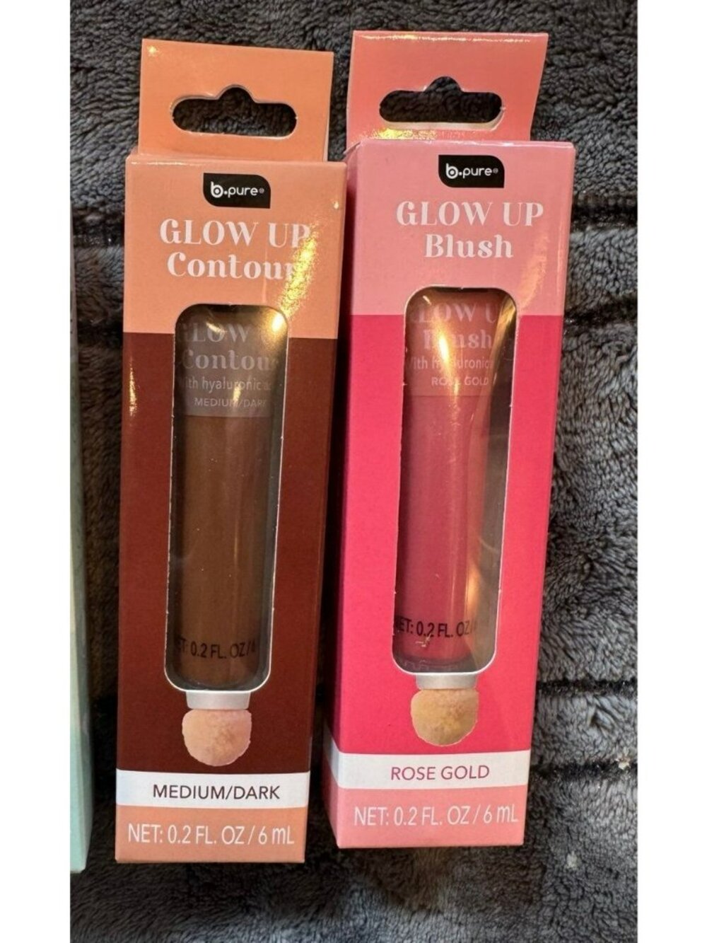 B.Pure Glow Up Liquid Blush & Contour Wand Set Rose Gold & Fair/Medium 6mL Each